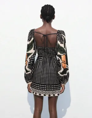 Shein Maija Floral Long Sleeve Cut Out Dress thumbnail 3
