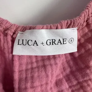 Luca + Grae Pink‎ Tie Front Crop Top Puff Sleeves Size Small Cruise Summer thumbnail 4
