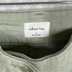 Aritzia Wilfred Free Women Pants‎ Sz 6 Green Modern Cargo High Rise Pockets thumbnail 4
