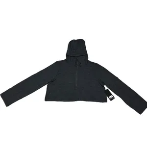 90 Degrees by Reflex NWT XXL Half Zip Pullover Charcoal Crop Hoodie Women’s Athletic thumbnail 8