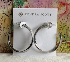 Kendra Scott Ella Pavé Twist Hoop Earrings thumbnail 1