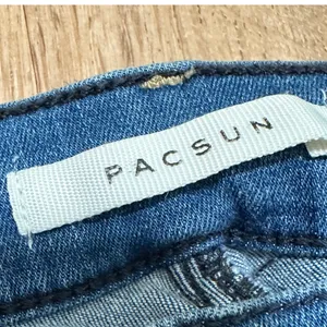 PACSUN | Women's Distressed‎ Raw Hem Blue Denim High Rise Skinny Jeans, Size 25 thumbnail 3