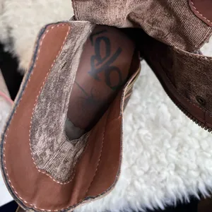 OTBT LEATHER Ankle BOOTS Oregon Heel Hiker Brown thumbnail 11