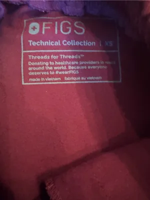 FIGS Women's Yola High-Rise Slim Scrub Pants - Burgundy - Size XS (EUC) thumbnail 4
