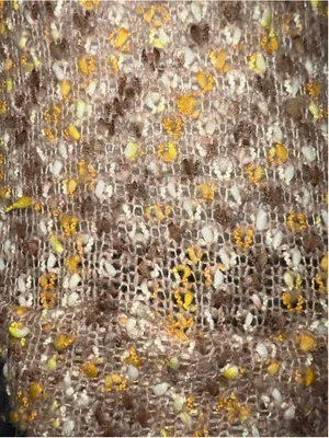 Open Back Brown Yellow Knit Sweater M Size M thumbnail 7