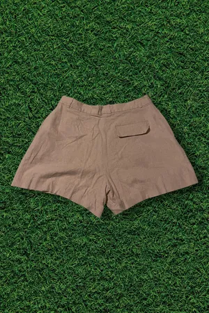 ZARA Tan Linen Shorts thumbnail 2