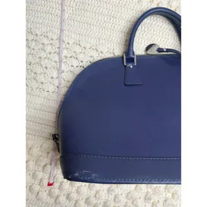 FIORE Women's Saffiano Leather Classic Dome Satchel Bag Made in Italy Navy thumbnail 15