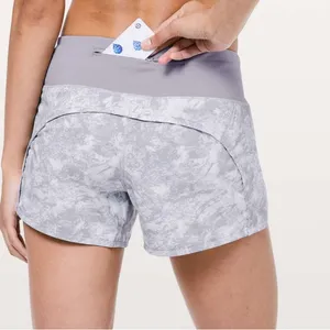 Lululemon Run Times 4” Shorts II in Washed Marble Alpine White Silverscreen thumbnail 4