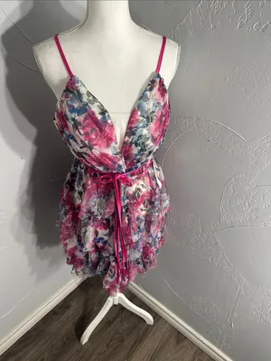 Pink Floral Tie-Waist Mini Dress thumbnail 8