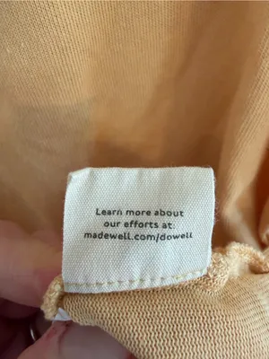 Madewell Mustard Yellow V-Neck Relaxed Cotton Blend Tank Top Large thumbnail 5