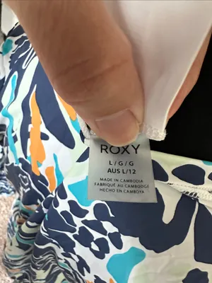 Roxy Women's Long Sleeve Floral Top in Navy, Teal & Orange thumbnail 6
