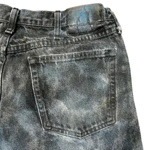 Wrangler Festival Jean Shorts Size 34" Cutoff Hand Painted Bleach Dyed‎ Cotton thumbnail 5