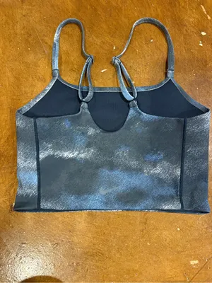 Nike Shimmery Blue Cropped Cami Tank Top thumbnail 2