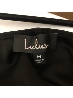 Lulus Black Sleeveless Spaghetti Strap Mini Dress Bodycon Cutout Size M thumbnail 3