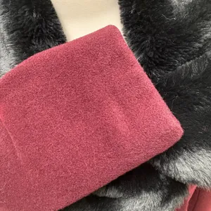 DKNY Wool Cashmere Blend Coat 4 Burgundy Faux Fur Collar Zip‎ Timeless Classy thumbnail 13