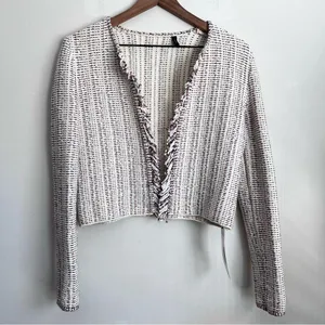 Galinne speckle boucle blazer jacket Open Front Tweed S thumbnail 3