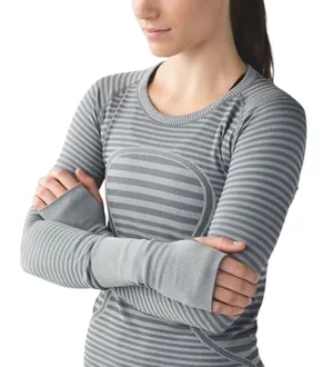 Lululemon Swiftly Tech Long Sleeve Crew Heathered Slate thumbnail 1