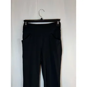Womens Leggings Size XS Black High Rise Bootcut Flare Yoga Pants Pockets thumbnail 2