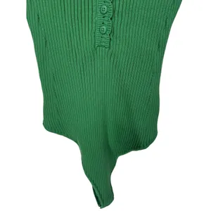 NWT Free People Intimately Ready For It Bodysuit Ribbed Knit Green Size Medium thumbnail 10