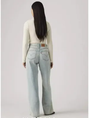 New 29x31 LEVI’S CINCH BAGGY WOMEN'S JEANS A Little Hazy - Light Wash thumbnail 3