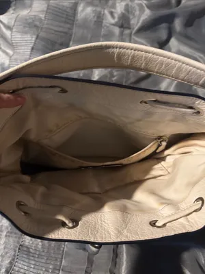 Coach Navy and Off White Drawstring Shoulder Bag thumbnail 3