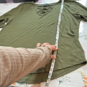 Worthington Green Cut Out Tunic Top size XL thumbnail 5