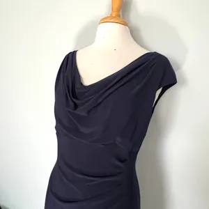 Lauren Navy Blue Stretchy Classic Dress thumbnail 3