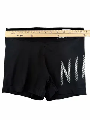 Nike Pro Black Women's Bike Shorts with Branded Waistband thumbnail 4