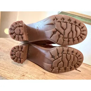 Clarks Trace Glow Brown Leather Suede Lace Up Ankle Boots 6‎ Fall Autumn thumbnail 6