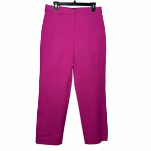 J.Crew‎ Kallie Pant Womens 8 Fuchsia Hot Pink Straight Ankle Career Stretch NWT thumbnail 2