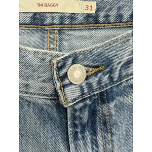 Levis 94 Baggy Jeans Light Wash High Rise Straight Leg Denim Womens‎ 31x31 thumbnail 3