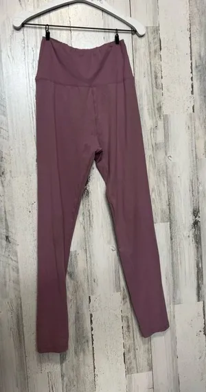 High Waist Full Length Buttery Soft Leggings Womens Small/Medium Mauve Plum thumbnail 1
