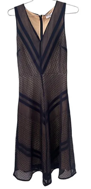 Current Air Anthropologie Hearst Lace Patchwork V Neck Midi Dress Navy NEW thumbnail 1