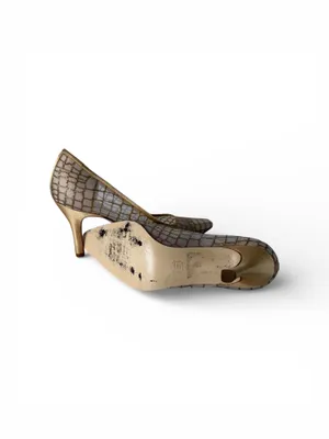 Nina Gold Mesh Heels Pumps Pointed Toe Elegant Evening Wedding Shoes Women’s thumbnail 5