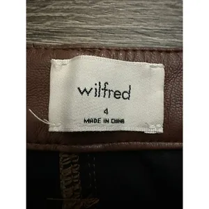 Aritzia Wilfred Melina Faux Leather Cognac Pants Size 4 thumbnail 5