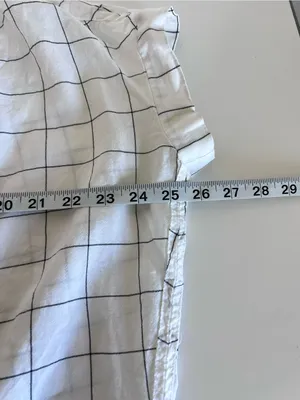 Madewell‎ Women's Short Sleeve Button Front Windowpane Shirt thumbnail 9