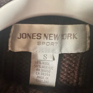 Jones New York Womens Small Brown Sweater Long Sleeve Knit Pullover thumbnail 11
