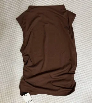 Brown Dress Top Scruch On The Sides thumbnail 1