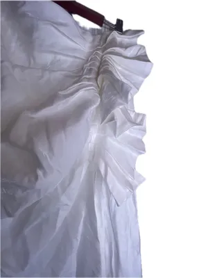 OHM White Asymmetric Ruffle Skirt Size L thumbnail 3