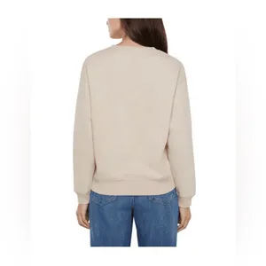 NWT Gap Women's Logo Crewneck Sweatshirt Cream Large thumbnail 2