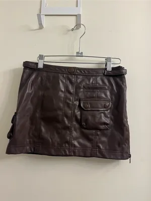 LPA Geronimo Faux Leather Mini Skirt XS thumbnail 3