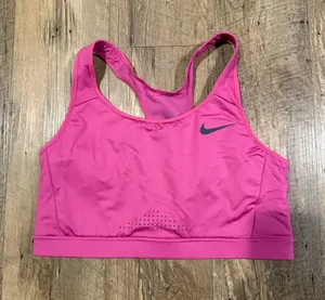 Nike Hot Pink Racerback Sports Bra with Swoosh Large thumbnail 1