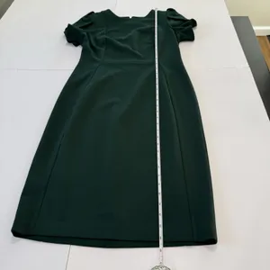 Calvin Klein Dark Green Tulip Sleeve Stretch Crepe Sheath Dress‎ Size 6 thumbnail 10