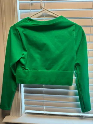 Aerie Offline Long Sleeve Green Crop thumbnail 2