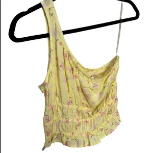bp Floral One Shoulder Crop Top - Yellow Lemonade Size S thumbnail 4