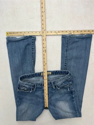 BKE Kate Boot Womens Medium Wash Stretch Bootcut Distressed Denim Jeans 30x33.5 thumbnail 16
