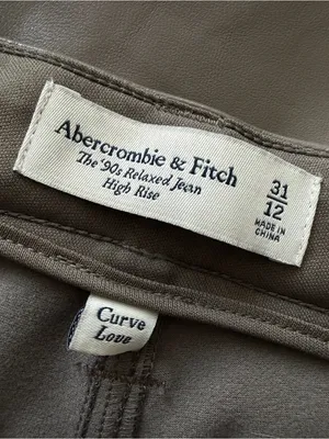 NEW Abercrombie & Fitch Curve Love Vegan Leather Cargo 90s Relaxed Pants 31/12 thumbnail 10
