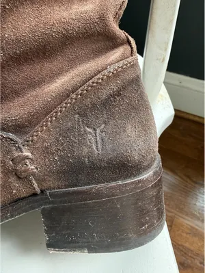 Frye Elena Brown Suede Riding Boots size 8B thumbnail 3