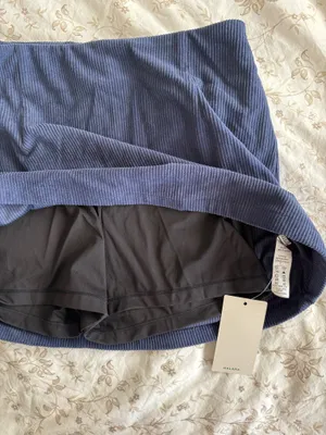 Halara Blue Cordoroy Skirt thumbnail 4