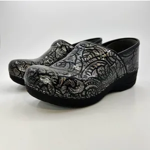 Dansko XP 2.0 Professional Clogs 39 US 8.5-9‎ Silver Black Paisley Nursing Slip thumbnail 2